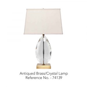 Antique Brass Crystal Lamp