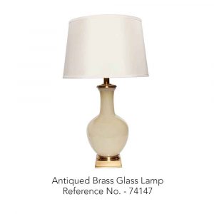 Antique Brass Glass Lamp