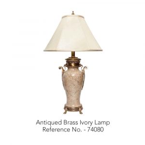 Antique Brass Ivory Lamp