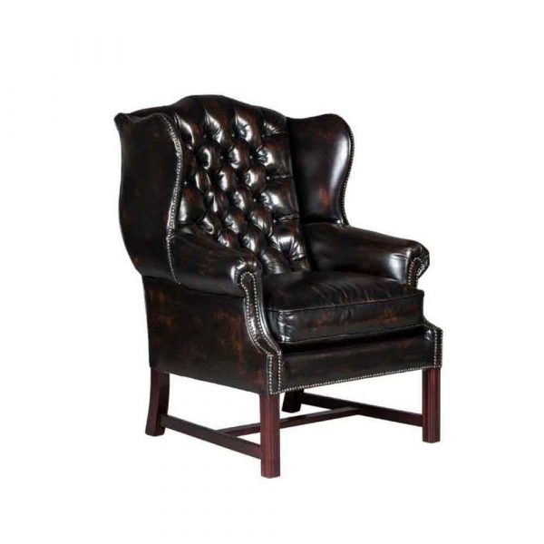 Emperor Wingback Solid burgundy chair