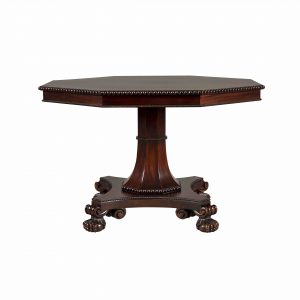 Octagonal Table with Lions Paw Base