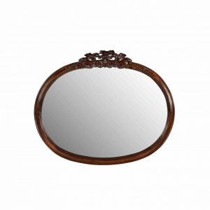 Oval Italian Mirror Mahogany