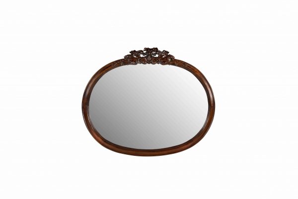 Oval Italian Mirror Mahogany
