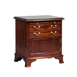 Bowfronted 3 Drawer Pedestal With Door