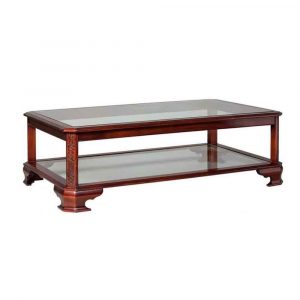 Chippendale Glass Top Coffee Table