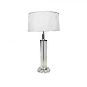 Crystal Lamp with Silver Trim
